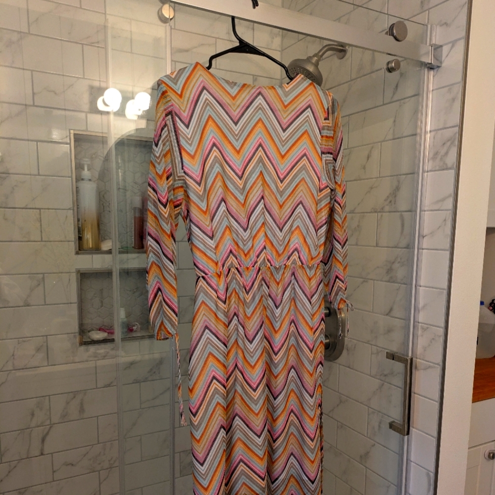 Multicolor Chevron Pattern Dress